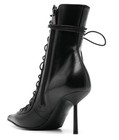Women s Pointed-toe Lace-up Ankle Boots     Elegant Stiletto High Heel Booties Wit
