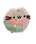 Gund Gray Pusheen Winter Sweater 5-inch Pink Collar Plush Cat Stuffed Animal Toy