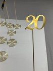 Therwen 20pcs Table Number Holders Wedding Event Party Spiral Stands Numbers