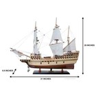 Mayflower Medium - Fully Assemble   Handcrafted Wooden Ship Model W  Small Boats