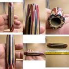 Large Old  Venetian Chevron Trade Bead Red Blue White Antique African Glass