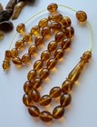 Natural Baltic Amber 19g  Islamic Prayer Rosary 33 Olive Beads Tesbih Misbaha