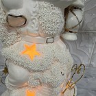 Golden Grandeur Porcelain Christmas Night Light Ivory gold Corded 9 In 7w