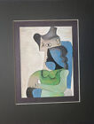 Pablo Picasso  women With Hat   Mounted Offset Color Lithograph 1971