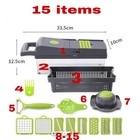 15-in-1 Vegetable Fruit Chopper Cutter Food Onion Veggie Dicer Slicer Kitchen Us