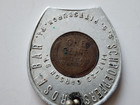 Encased 1947 Wheat Penny  Good Luck Token  I Bring Good Luck  Pittsburgh  Pa 