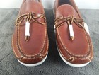 Men s Dexter Boat Shoes Brown Size 10m T8306-5r White Soles Leather Uppers