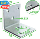 20pcs Stainless Steel Angle Bracket  2 x2 x2  Heavy Duty L Brackets For Wood  50