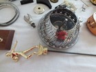 Vintage Metal Lamp Steampunk Junk Drawer Large Lot Of Craft Parts Repurpose Misc