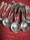 1847 Rogers sharon Pattern 8 Cream Soup bullion   6 Demitasse Spoons 1910 new