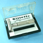 Vintage 1959 Gillette E-4 Fatboy Adjustable 1-9 Safety Razor W plastic Case