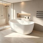 71   Freestanding Jetted Whirlpool Bathtub With Air Bubble Massage Oval Spa Tub