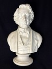 Rare Extra Large Antique Parian Charles Sumner Bisque Portrait Bust Statue