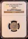 1279-1307 Medieval England  edward I  Silver Penny  S-1385 - Ngc Xf40  Superb 