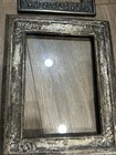 X2 Antique Victorian 1800   s British Brass   Silver Picture Frame
