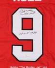 Bobby Hull Signed Blackhawk Highlight Stat Jersey Inscribed  hof 1983   jsa Coa 