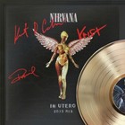 Nirvana Framed Black Wood Reproduction Signature Gold Lp Display 