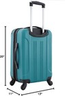 Travelers Club Chicago Hardside Expandable Spinner Luggages  Teal  20  Carry-on