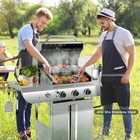 34 000 Btu 3-burner Propane Gas Grill With Side Burner  All Stainless Steel Bbq
