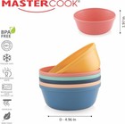 Mastercook Plastic Bowls Set Of 6   15oz Stackable Salad   Pasta Bowls