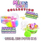 Axolotl Slime Kit 2 X 120ml Colorful Cloud   Foam Slime - Scented Party Favors