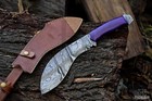 Huntex Handmade Damascus Blade  380mm Full-tang Heavy Duty Exotic Kukri Knife