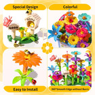 138 Pcs Stem Garden Play Set For Kids Age 3-7     Flower Stacking Toys