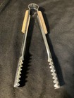 Ice Sugar Tongs Stainless Steel Wood Vintage Mcm 6  Made In Japan Bar Party