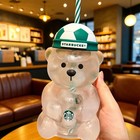 2026 New Starbucks Bearista Bear Cup Tumblers Strawberry Topper Baseball Cap