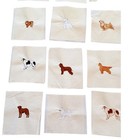20 Machine Embroidered Quilt Blocks Dog Breed Lot
