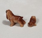 Hr Hagen Renaker Standing Cocker Spaniel And Puppy Dog Miniature Figurine Golden