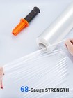 4 Pack Stretch Film  15  X 1000ft Shrink Wrap For Pallet Wrap  Industrial Streng