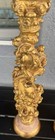 Pair 18th Century Venetian Rococo Polychrome Giltwood Solomonic Altar Columns