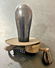 Vintage Nutmeg Crank Grinder Grater Tool W black Wood Handle
