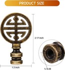 Honoson 2 Pieces Lamp Finials For Asian Oriental Brass Antique 