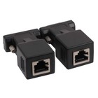 Rj45 To Rs232 Adapter  1pcs Male 1pcs Female Db9 9-pin Serial Port To Rj45 Fe   