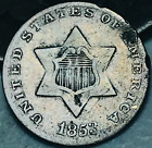 1853 Three Cent Silver Piece Trime 3c Type 1 Ungraded Us Coin Cc24806