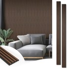  8-pack Wpc Wood Slat Wall Panel For Interior Wall D  cor  3d Wood Fluted 