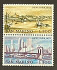 Travelstamps  1973 San Marino Stamps Scott  798-799  799a  Ny 300th Anniv Mnh Og