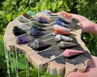 Crystal Gemstone Pendulums - Huge Selection - Faceted Pendulum   Chain  dowsing 