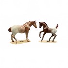 Hagen-renaker Retired Miniature Figurine Appaloosa Mare Kamiah And Foal Sizzle