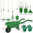 Qtioucp Kids Gardening Tools Outdoor Toys Set Backyard Play With Wheelbarrow    