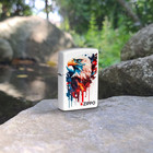 Zippo Painted Eagle Design White Matte Windproof Pocket Lighter  46692