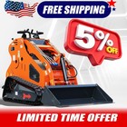 24hp Mini Skid Steer Twin Cylinder Tracked Loader 3-stage Pumps New Upgraded