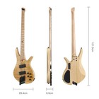 Travel Electric Bass Guitar Headless 4 String Fanned Fret Electric Bass W bag
