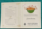 1932 Great Northern Railway Baked Chicken Pie Railroad Menu Dining Car Service