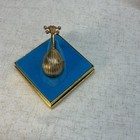Avon Golden Mandolin Glace Solid Perfume Compact 1970s Vintage