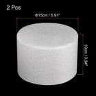 Round Foam Cake Dummy 4 Inch X 6 Inch Circle Dummy Cake Set For Wedding 2 Pack