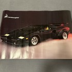  large  Original Vintage Black Lamborghini Countach Supercar Poster 32x21