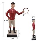 Antique Vintage Style Cast Iron Horse Training Boy Statue Decor 13 1 2  